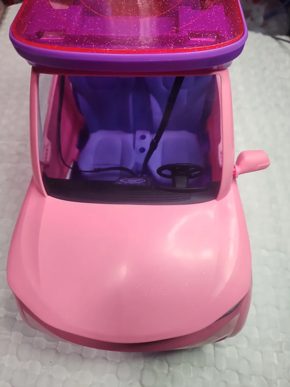 Barbie Pink and Purple Convertible Ride-On Car Set